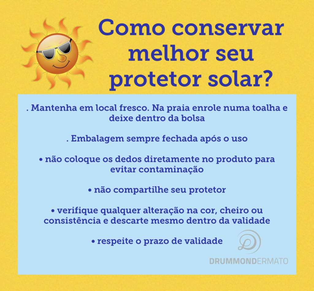 como conservar seu protetor solar